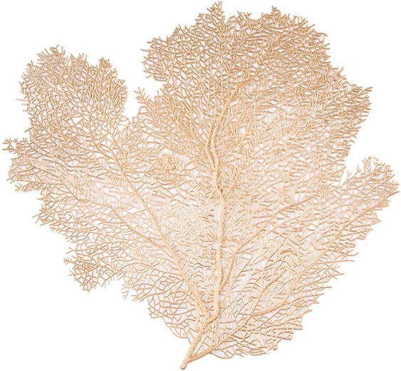 Decoratieve onderlegger voor bord met goudkleurig bladmoti ef 45,5 × 43 cm