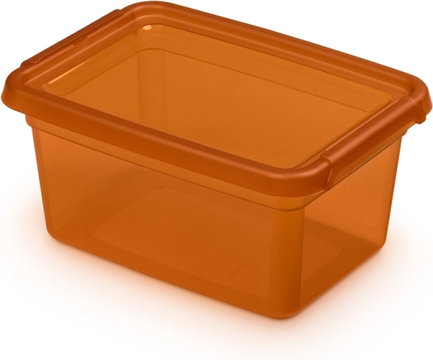 Basestore bewaardoos voor voeding met deksel en clips 1,5 l amber