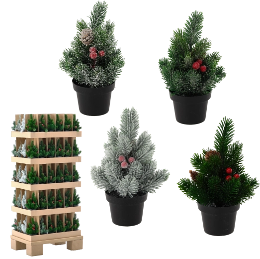 Mini kerstboompje in pot 21 cm