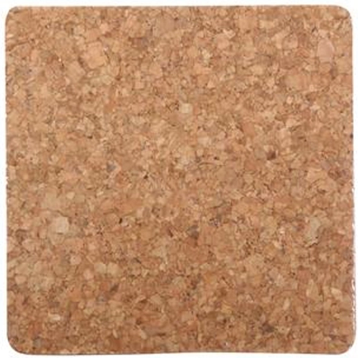 Kurken onderzetters TORO 9,5 × 9,5 cm, set van 6 stuks