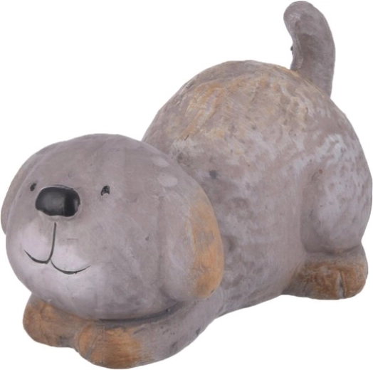 Keramische decoratie Hond grijs