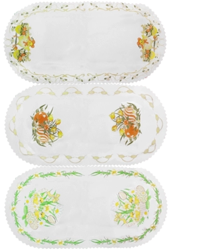 Paastafelkleed 30 × 50 cm van polyester met voorjaarsmotieven