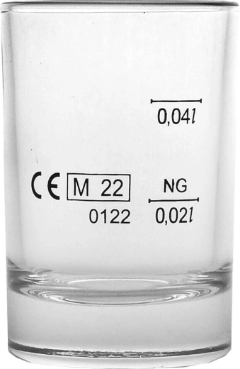 Shotglaasje met dubbele maatstreep 20/40 ml Chile