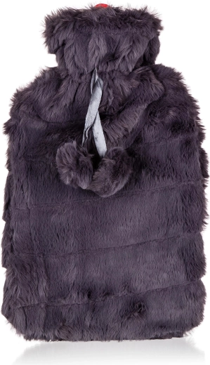 Warmwaterkruik Plush 2 l met zwarte hoes