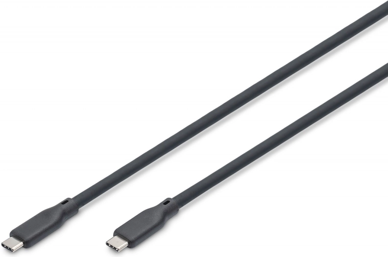 Siliconen USB-C naar USB-C kabel USB4 v2.0 80 Gb/s, 8K@60 Hz, PD 3.1 240 W, 1 m, zwart