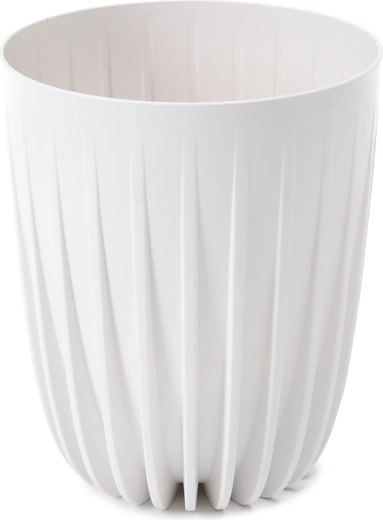 Bloempot MIRA 14,5 cm van gerecycled plastic – wit