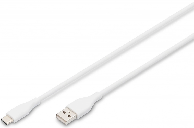 Siliconen USB-A-naar-USB-C-kabel 60W 0,5 m wit