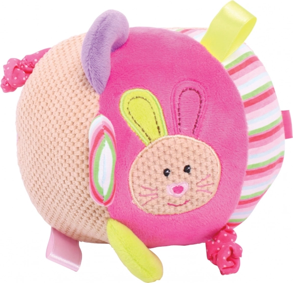 Textiele motoriekbal voor baby’s Konijntje Bella