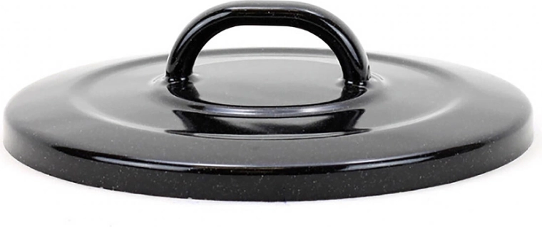 BELIS Standard deksel 18 cm – geëmailleerd zwart met witte spikkel