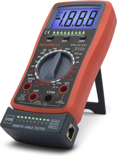 Digitale multimeter met kabeltester