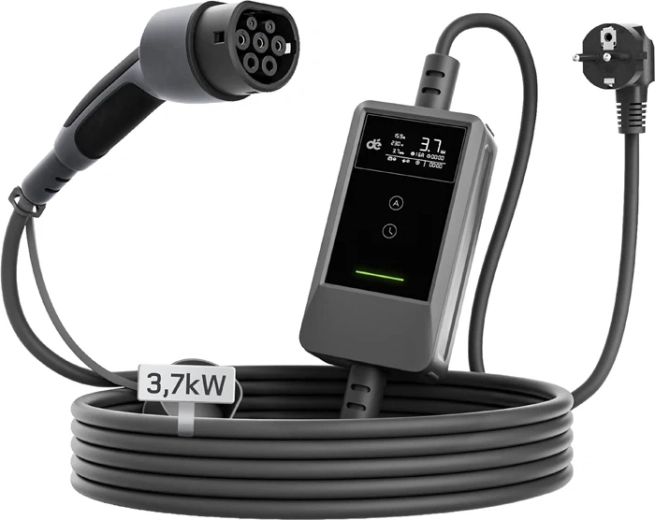 Draagbare oplader voor elektrische auto's DEPOW 3,7 kW met kabel van 20 m