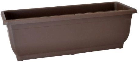 Zelfbewaterende balkonbak AQUA GLORIA zonder schotel 50 cm bruin