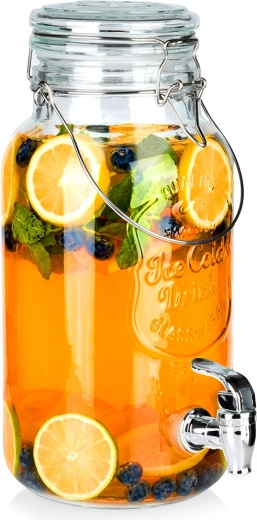 Glazen drankdispenser met kraantje 4 l