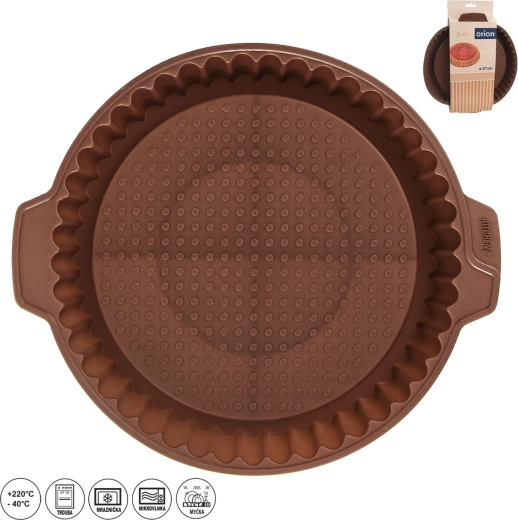 Orion siliconen taartvorm 27 cm bruin