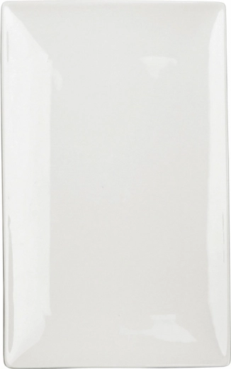 Porseleinen rechthoekig serveerbord Regular 26 cm, crèmekleurig