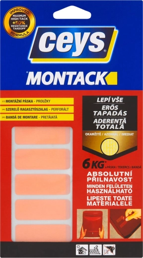 Montagetape-strips MONTACK EXPRESS 48 × 18 mm, 10 stuks