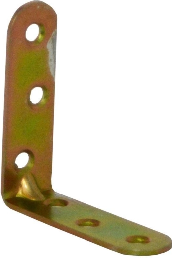 Montagehoek met profiel 60 × 18 × 2 mm, geel verzinkt (15 stuks)
