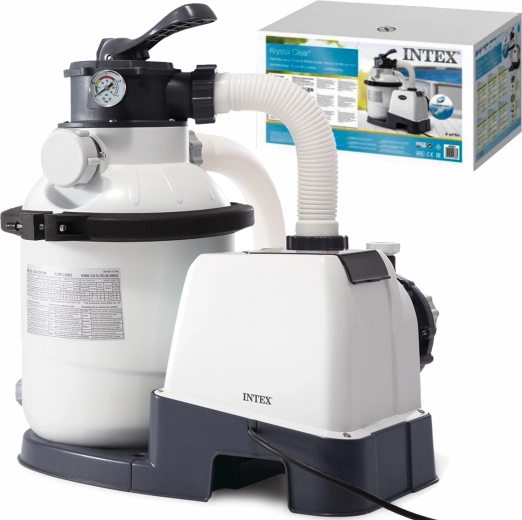 Zandfilterpomp voor zwembad Intex 5700 l/u met Hydro Aeration en timer