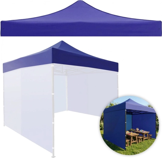 Dakzeil 3 × 3 m voor tuinpaviljoen 420D PVC, blauw, MultiGarden