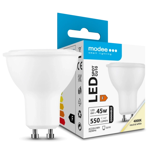 Modee Lighting LED spotlamp GU10 6 W, 550 lm, neutraal wit, dimbaar