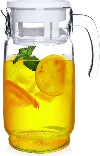 Glazen kan met deksel 2 l