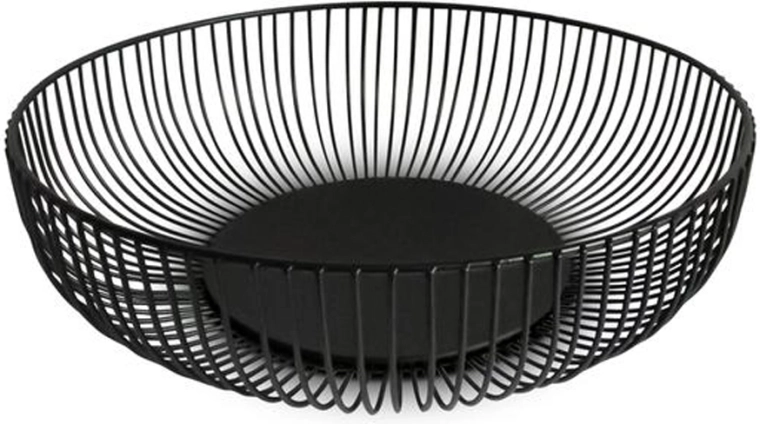 Draadmand voor fruit Kitchisimo zwart 28 cm