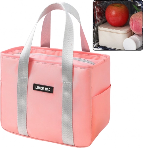 Geïsoleerde lunchtas roze 24 cm