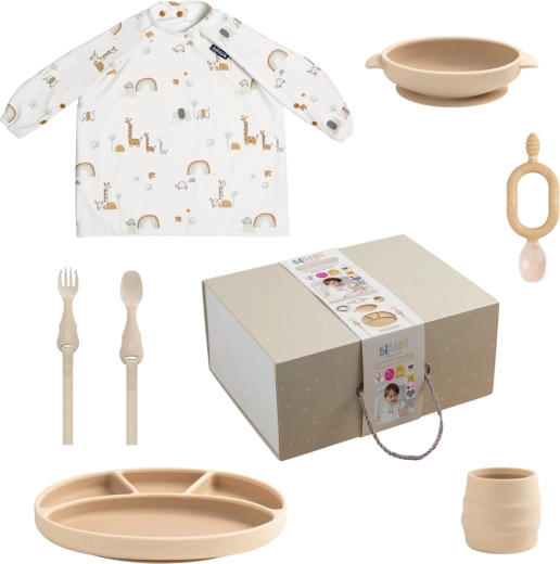 Bibado geschenkset voor voeding fawn/serengeti spaghetti