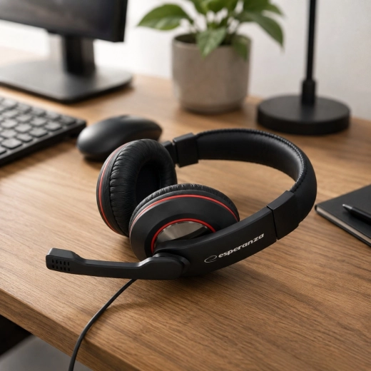 Esperanza stereo koptelefoon met microfoon en volumeregeling