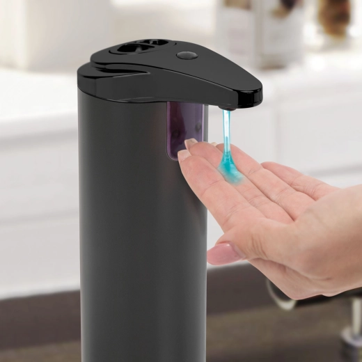 Automatische dispenser voor vloeibare zeep 220 ml, matzwart
