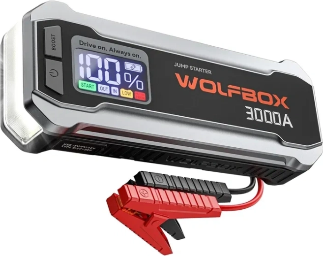 WOLFBOX MegaVolt 16 startbooster 16.000 mAh 3.000 A