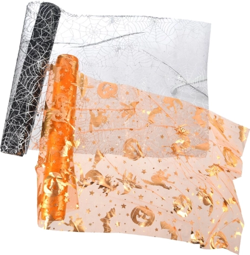 Decoratieve organza Halloween 350 cm (mix van 2 motieven)