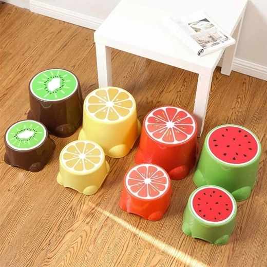 Plateau-voetbankje - groot citroengeel