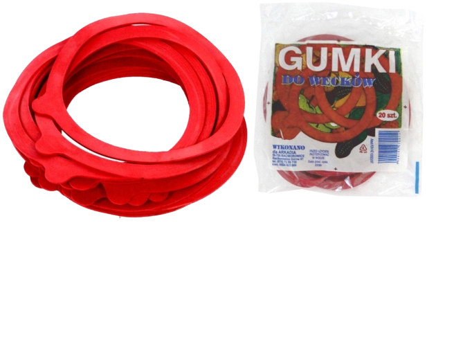 Set van rode afdichtringen voor WECK-potten – 20 stuks