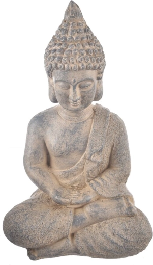 Keramische decoratie Boeddha grijs 41 cm