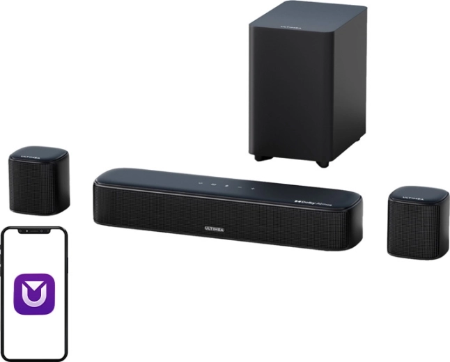 Ultimea Aura A50 Pro soundbar 5.1 met Dolby Atmos en subwoofer