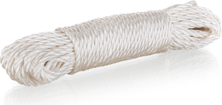 Witte polypropyleen waslijn 20 m