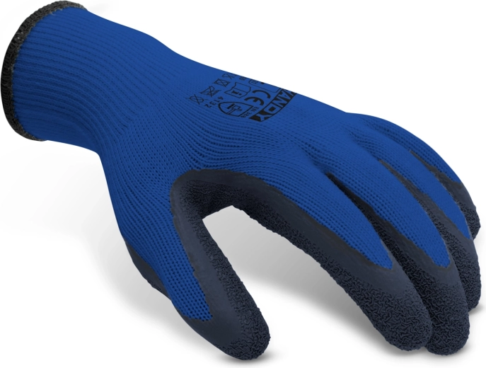 Polyester werkhandschoenen met latexcoating, maat L - 1 paar