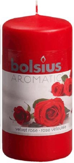 Kaars cilinder roos 5,9 × 12,1 cm