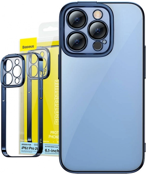 Baseus Glitter Hoesje en Gehard Glas voor iPhone 14 Pro