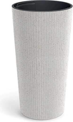 Bloempot Lamia Slim Eco Wood 30 cm – wit
