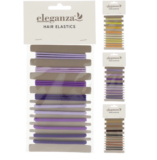 Set van 18 elastische haarelastieken zonder metaal