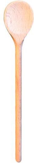 Houten ronde lepel 29,5 cm van beukenhout