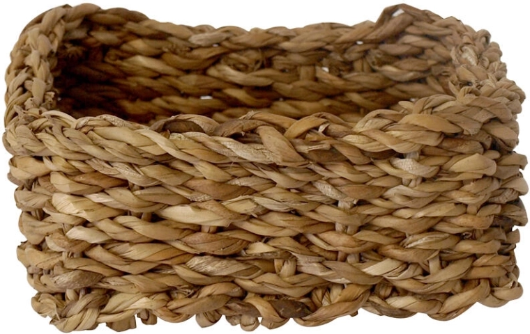 Vierkante lage mand van zeegras 22 × 22 × 10 cm
