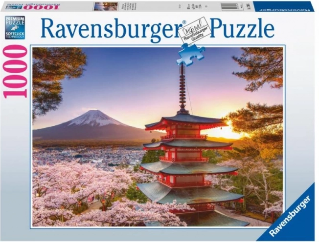 Ravensburger puzzel uitzicht op Fuji en kersenbloesem 1000 stukjes