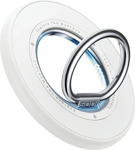 Magnetische ring MagSafe BM-350 – witte houder en telefoonstandaard