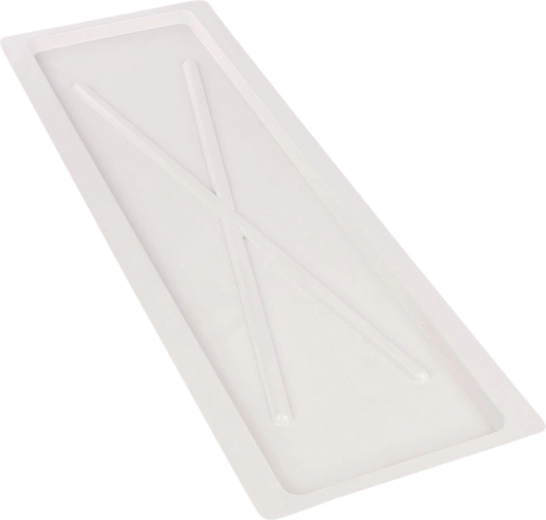 Metpol witte afdruipbak breed 75 × 24,7 cm voor keukendruiprek 80 cm