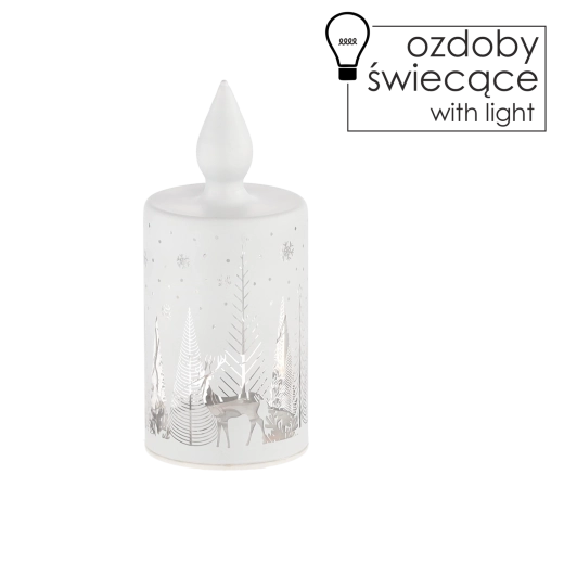 LED-kaars wit 7,5 × 17 cm