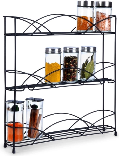 Metalen kruidenrek met drie niveaus 33,5 × 6,5 × 33,5 cm