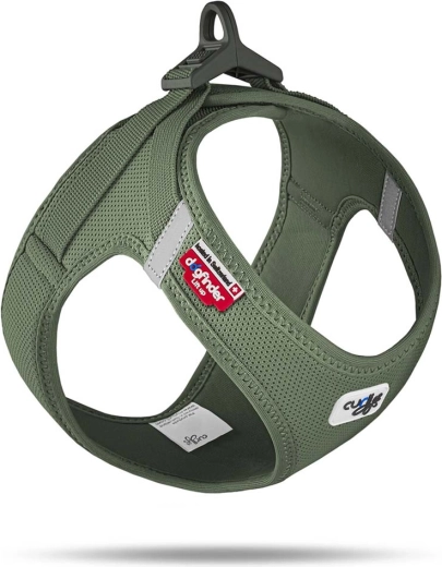 Curli hondentuig air-mesh met gesp moss, maat S (4–7 kg)